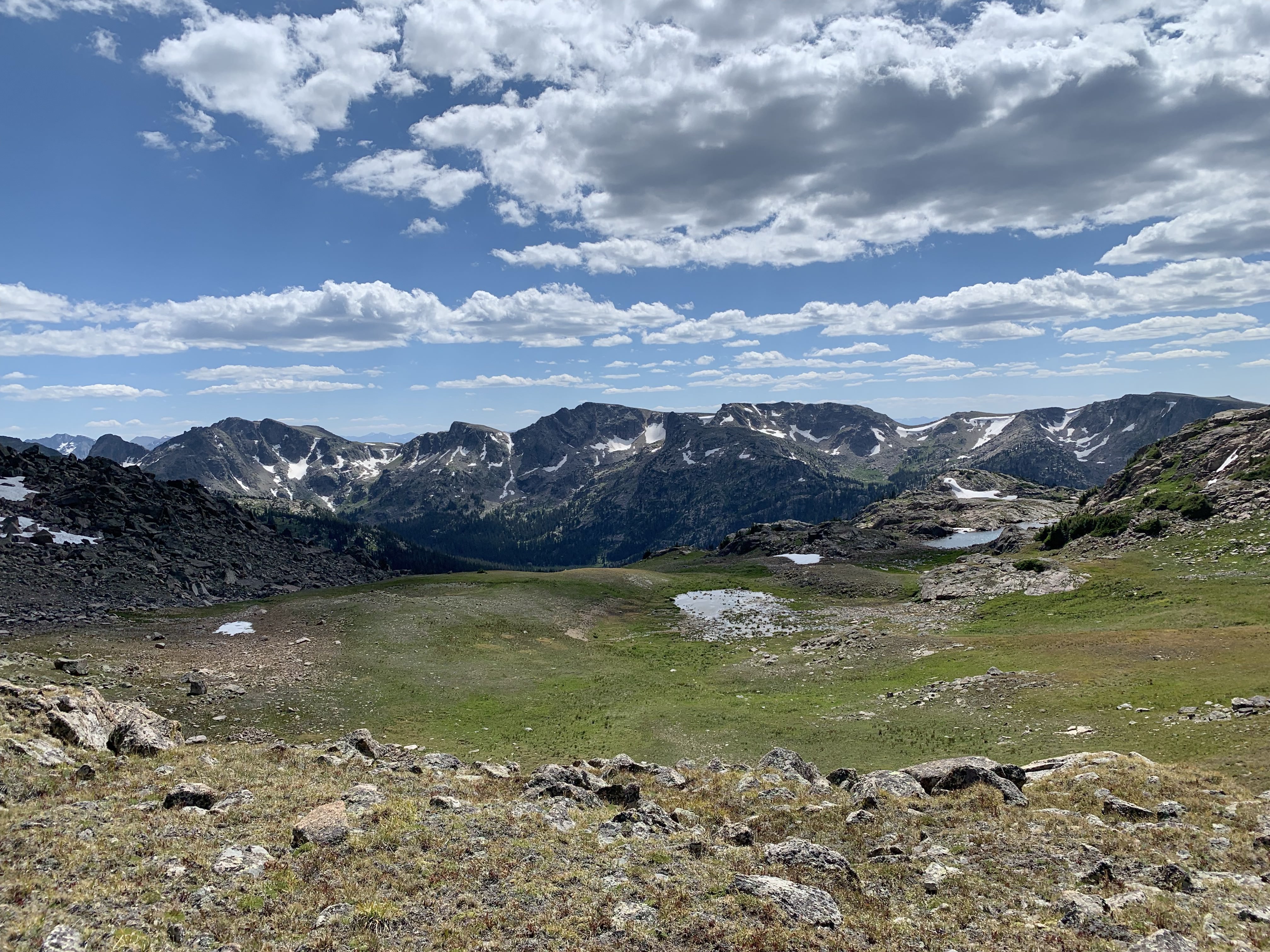 Looking into Paradise Park from Isolation Peak Pass