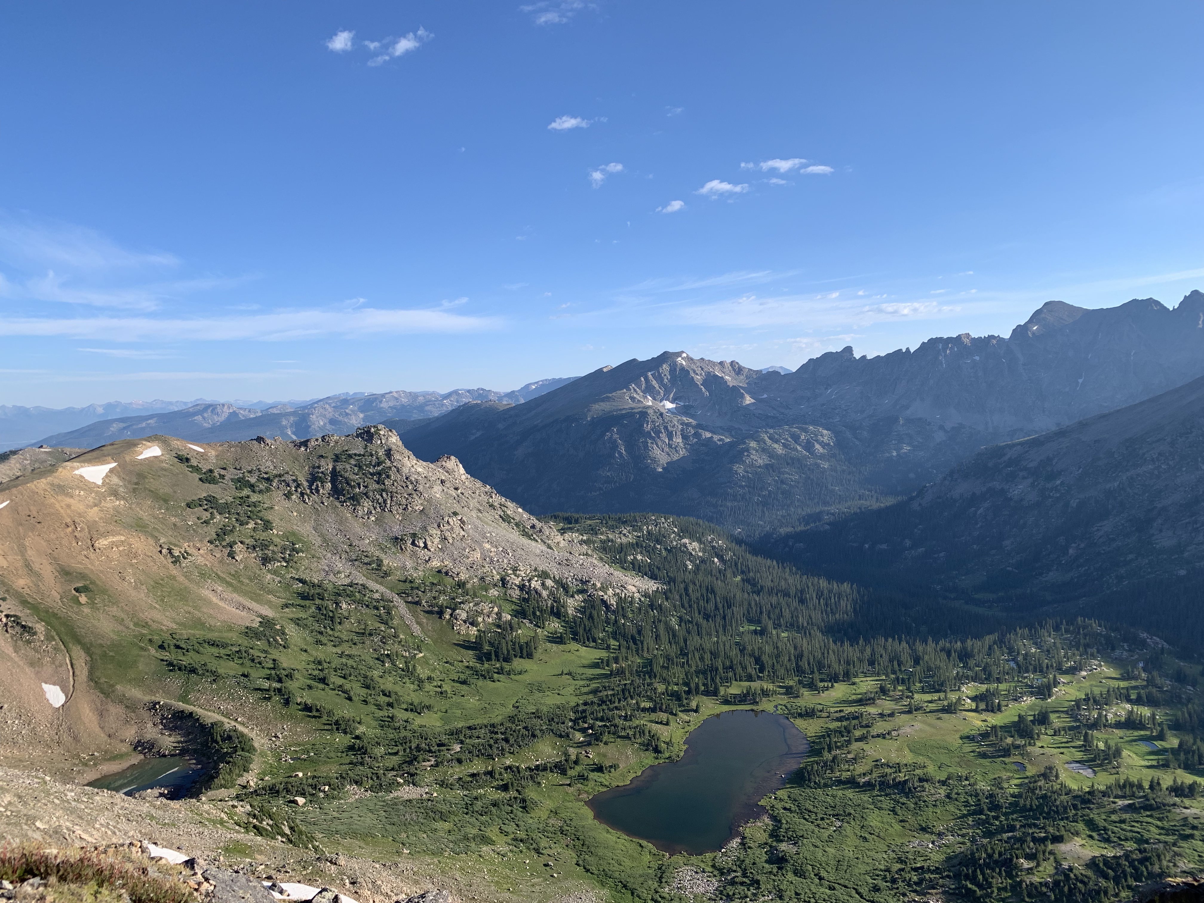 View from Arapaho Pass. You can see pretty much the entire PT that crosses through IPW from here.